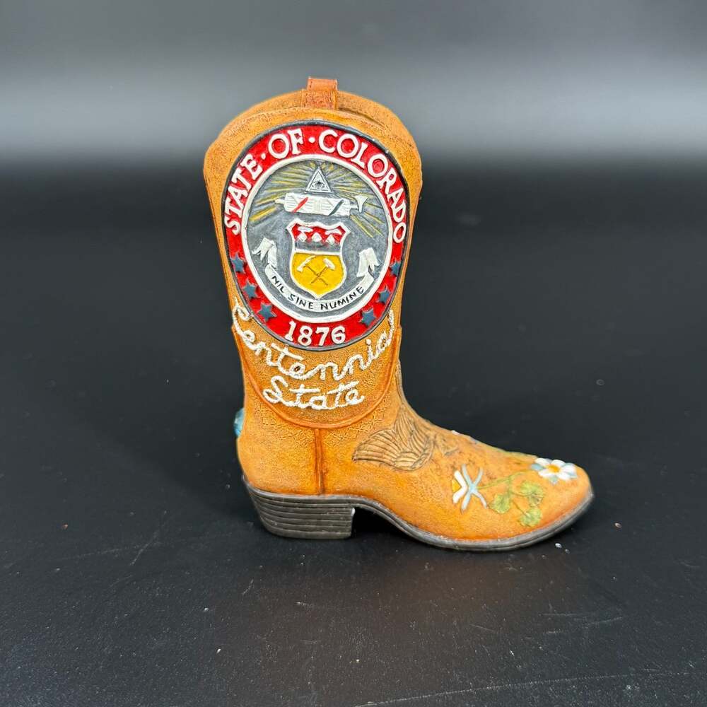 Just Plain Country Colorado Centennial State 1876 Boot Figurine